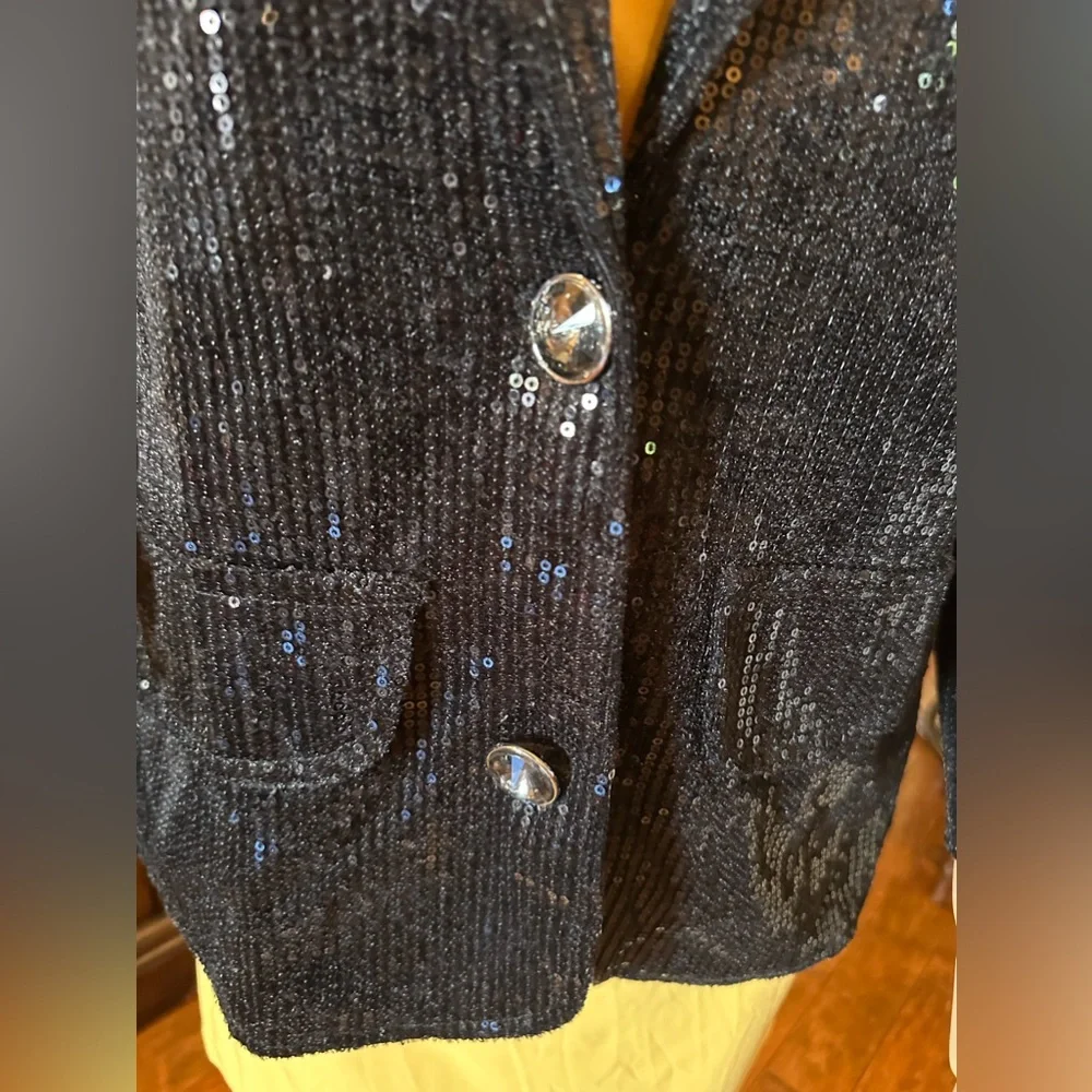 Anna-Kaci Black Sequin Blazer - Picture 3 of 8